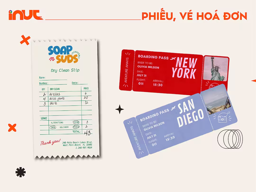 Phiếu, vé, hóa đơn GTGT