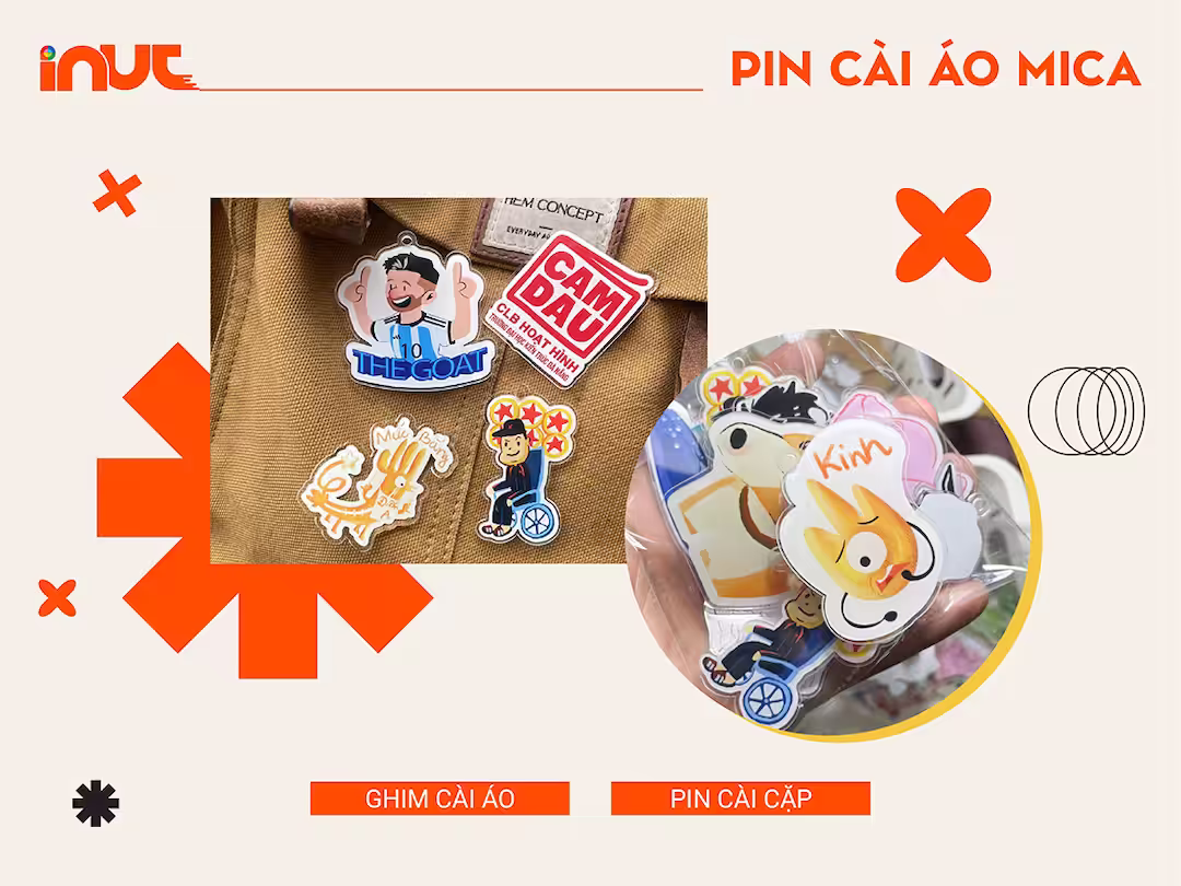 Pin cài áo Mica